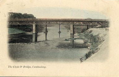 Orion Bridge circa 1900, the supports for the old wooden bridge can be clearly seen, it was burnt down in August 1919 - Card dated 1903